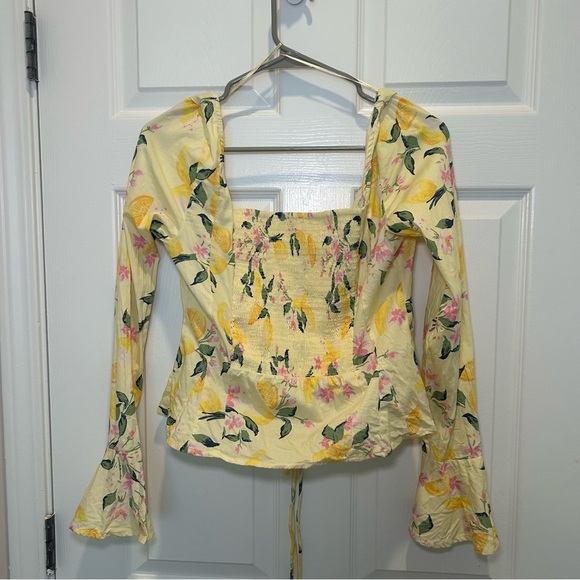 Free People Yellow Floral Blouse - Picture 5 of 6